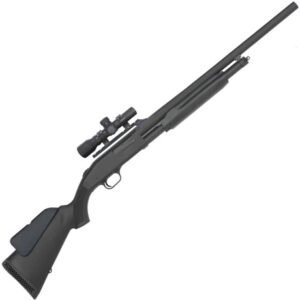 MOSSBERG 500 FIELD/DEER WITH DEAD RINGER SCOPE BLACK