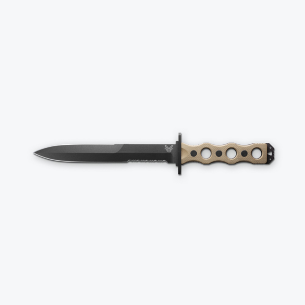 BENCHMADE THOMPSON SOCP FIXED BLADE TAN SERRATED-B185SBK-1